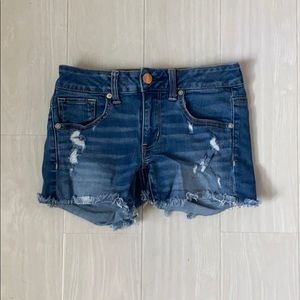 American Eagle distressed jean shorts
